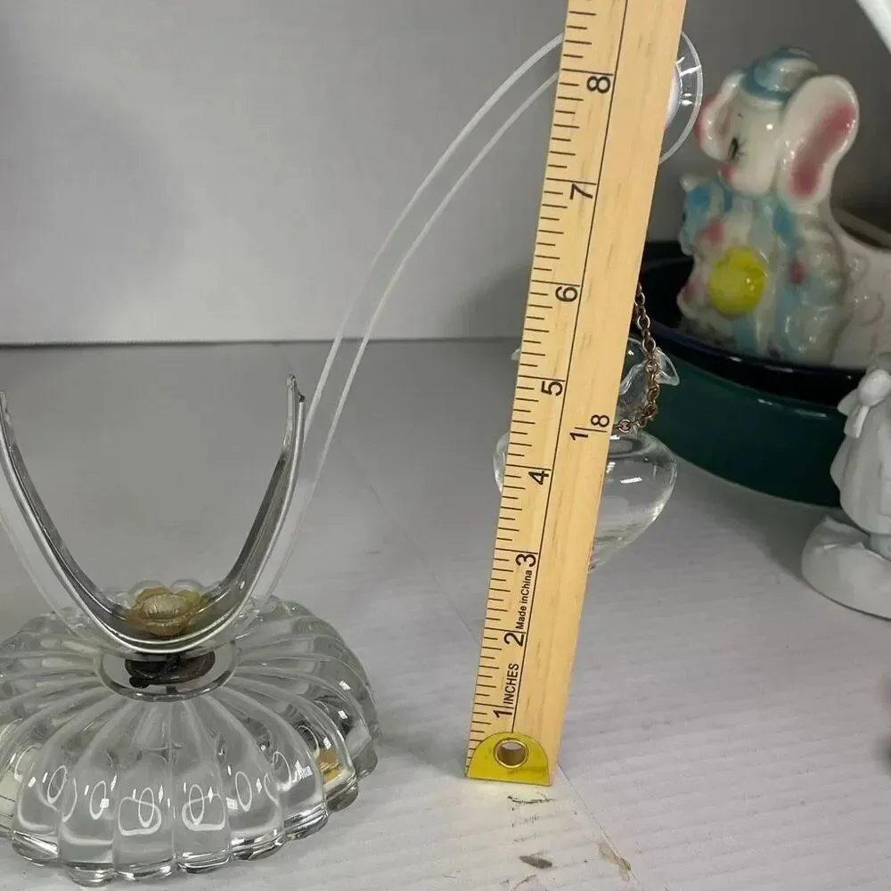 Antique apothecary pharmacy glass scale balances and hanger.
